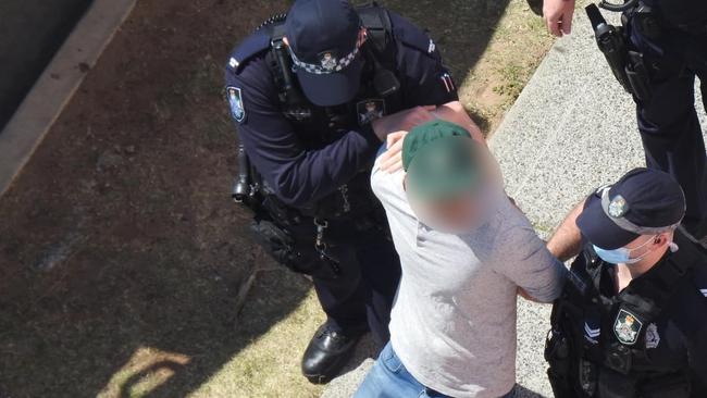 A number of arrests have been made after protests flared up on the Queensland-New South Wales border. Picture: Supplied