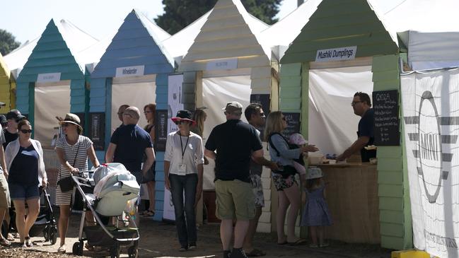 Food stalls at the Bright n Sandy festival.