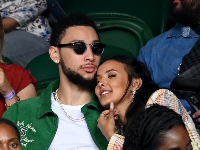 Ben Simmons and Maya Jama at Wimbledon in July. (Photo by Karwai Tang/WireImage)