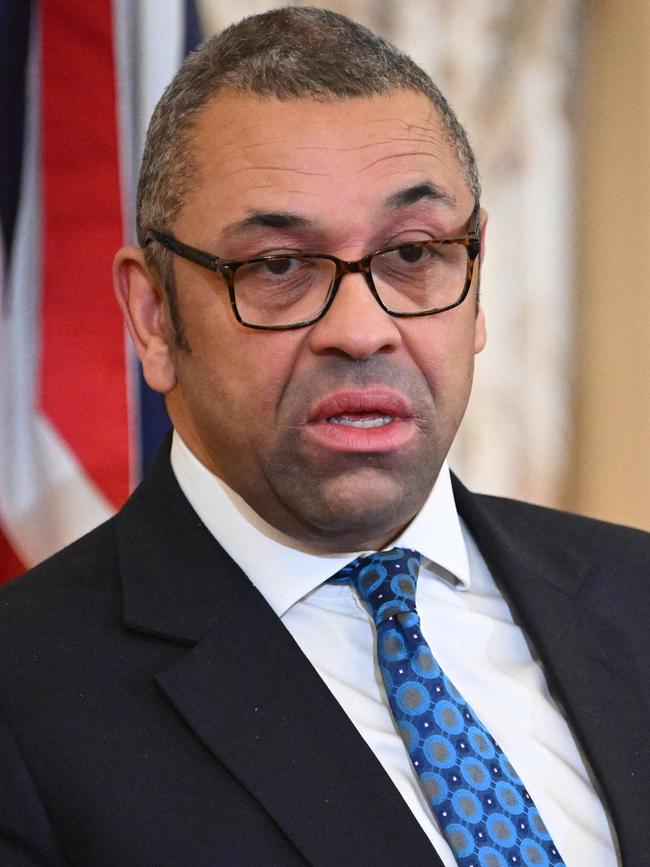 Britain's Foreign Secretary James Cleverly. Picture: AFP