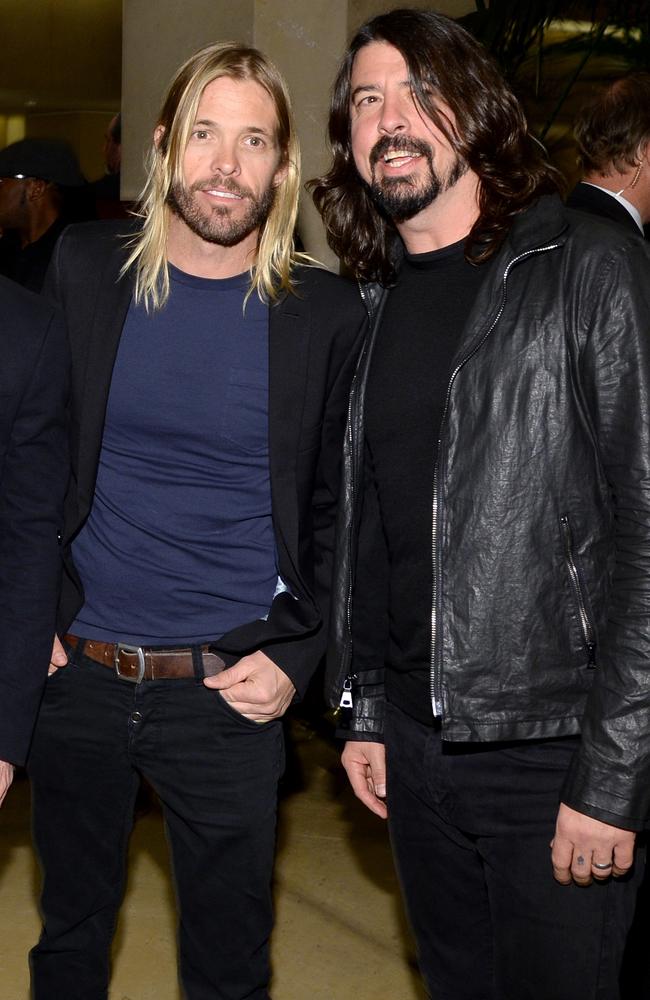 Taylor Hawkins (left) died at age 50 in March 2022 while the band were on tour. Picture: Larry Busacca/Getty Images for NARAS