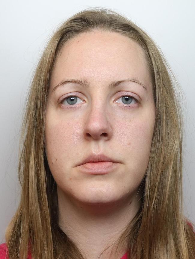 Lucy Letby‘s police mugshot. Picture: Getty Images.