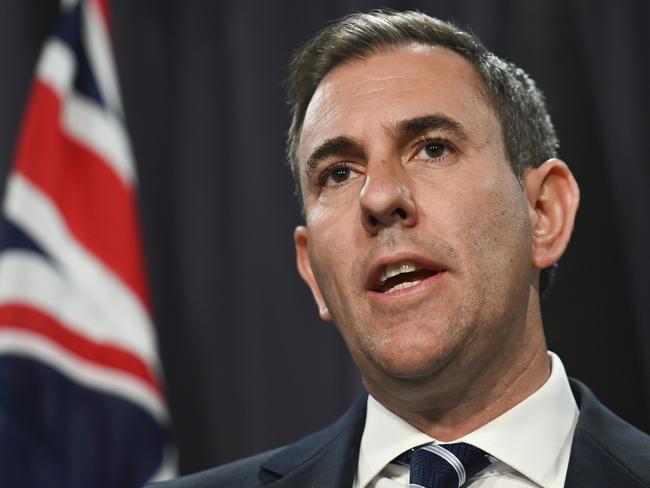 CANBERRA, Australia - NewsWire Photos - September 4, 2024: Federal Treasurer Jim Chalmers holds a press conference on National Accounts data at Parliament House in Canberra. Picture: NewsWire / Martin Ollman