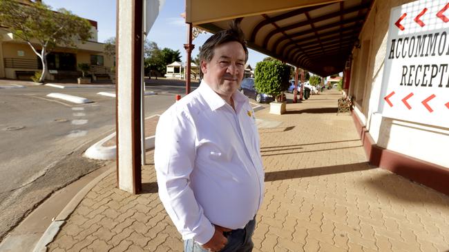 Kimba mayor Dean Johnson in the main street of Kimba.