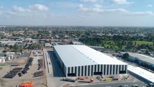 The new West Gate Tunnel shed at Yarraville.