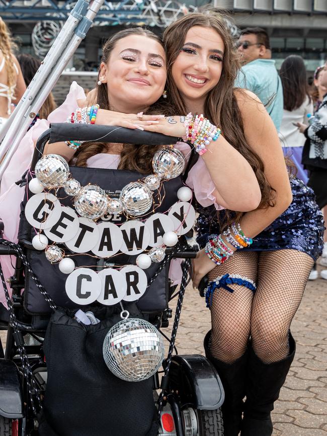 SYDNEY, AUSTRALIA - Daily Telegraph Photos February 26, 2024: Lara and Eva at Taylor Swift's The Eras Tour concert held at Accor Stadium in Sydney. Picture: Christian Gilles