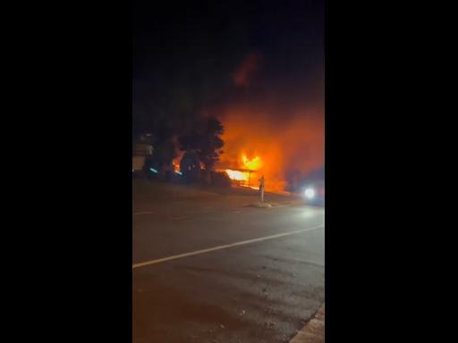 Three people escape big blaze at Bundamba