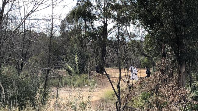 Officers at the scene. Picture: Eliza Barr