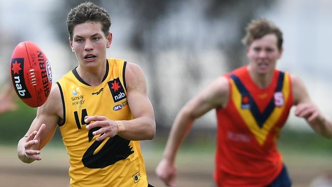 Melbourne father-son prospect Taj Woewodin in action for WA. Picture: Mark Brake/AFL Photos