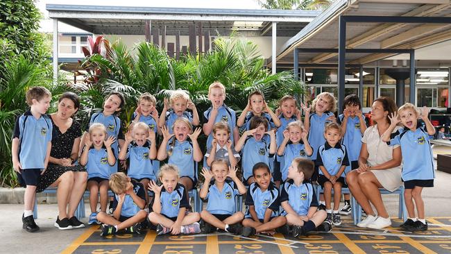 MY FIRST YEAR: Funny faces. Coolum State School PrepS. Picture: Patrick Woods.