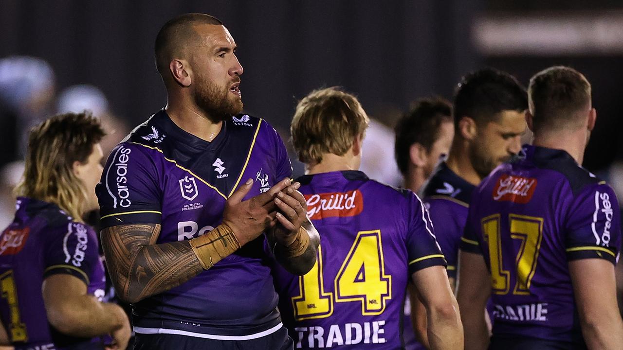 The Melbourne Storm has looked a shadow of its regular self lately. (Photo by Cameron Spencer/Getty Images)