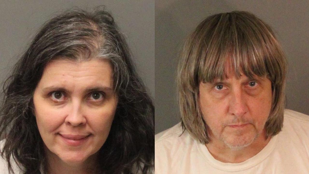 David Allen Turpin (R), and Louise Anna Turpin (L) who were arrested, in Perris, California.