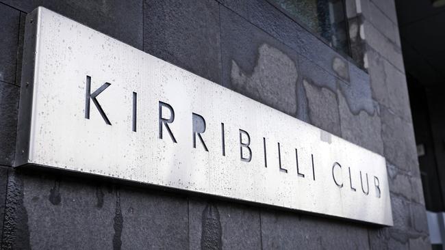 The Kirribilli Club has been shuttered. Picture: Sam Ruttyn