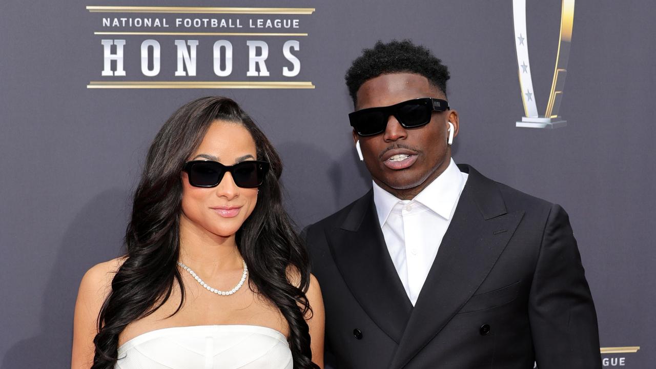 Keeta Vaccaro and Tyreek Hill in Las Vegas earlier this month. (Photo by Ethan Miller/Getty Images)