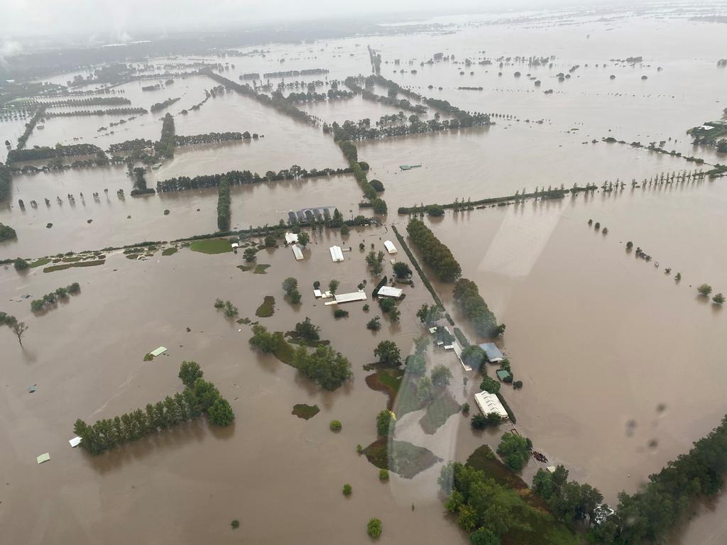 Flooding from the Nepean River stopped the ambulance from crossing. Picture: Supplied