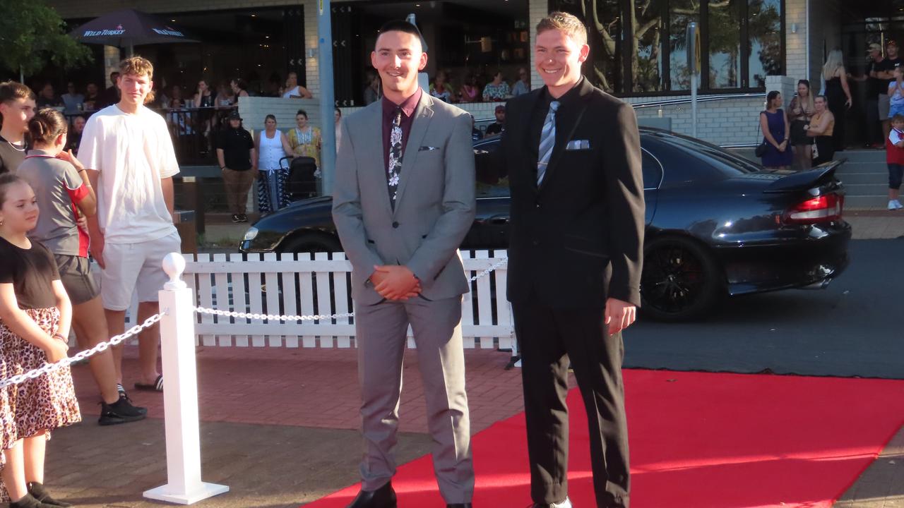 Students from Urangan State High School celebrating their formal.