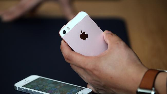 The 12-megapixel rear camera is capable of Apple’s Live Photos video trick. Picture: AFP