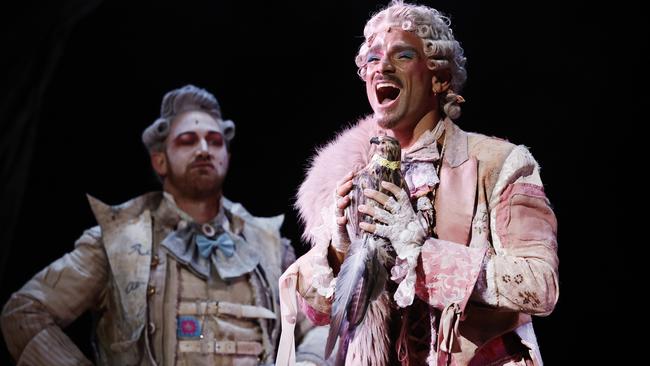 Eddie Perfect (left) and Lyndon Watts in the new production of Candide by Opera Australia. Picture: Richard Dobson