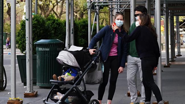 New Yorkers will be required to wear face masks when in public. Picture: Getty Images.