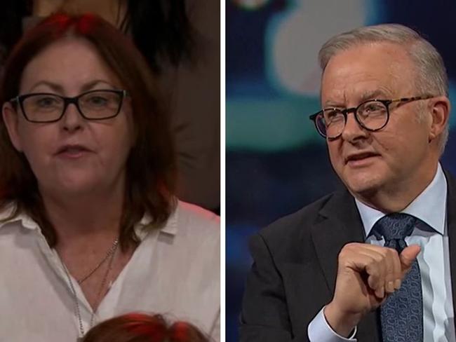 Jewish mother of four Janet Abadee confronted Prime Minister Anthony Albanese on anti-Semitism on Q+A on Monday night. Picture: Supplied/ABC