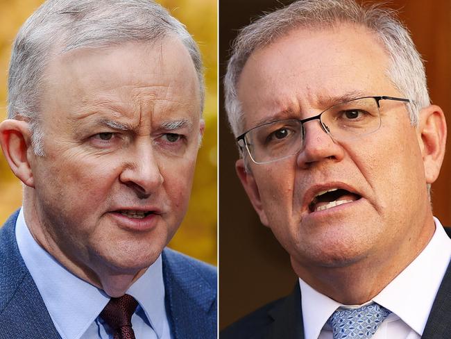 Anthony Albanese Scott Morrison composite. Picture: NCA Newswire