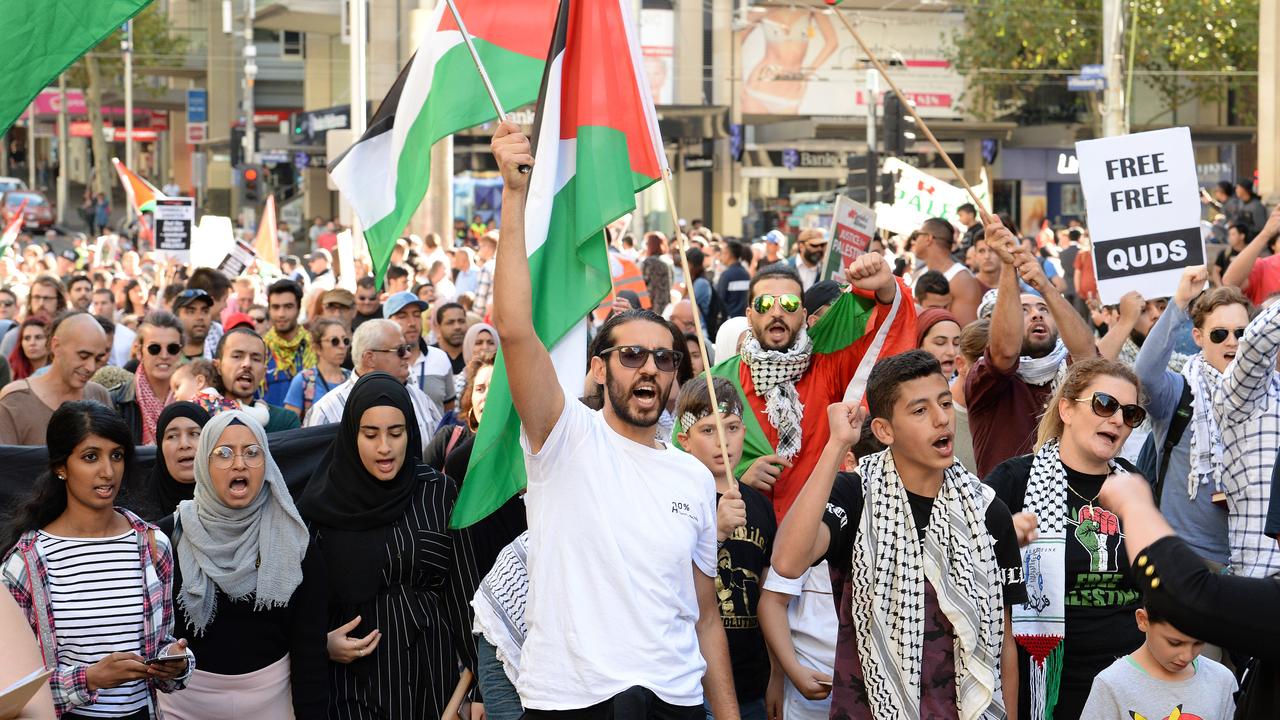 A pro-Palestine rally in Melbourne. Picture: Lawrence Pinder