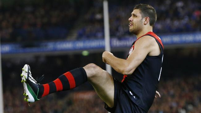 Paddy Ryder kicks at goal. Picture: Michael Klein