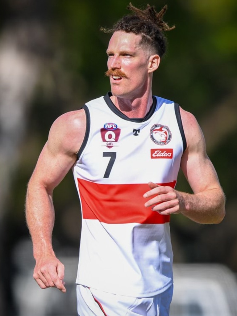 Matt Eagles playing for Redland Victoria Point. Picture: Highflyer Images.