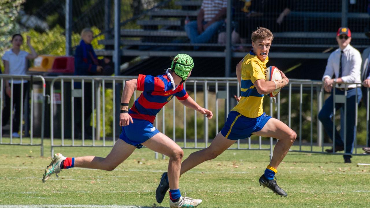 Downlands 16A vs TGS 16A. 2024 O'Callaghan Cup day at Downlands College. Photo by Nev Madsen