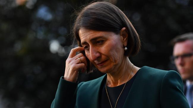 Gladys Berejiklian during a press conference at NSW Parliament House.