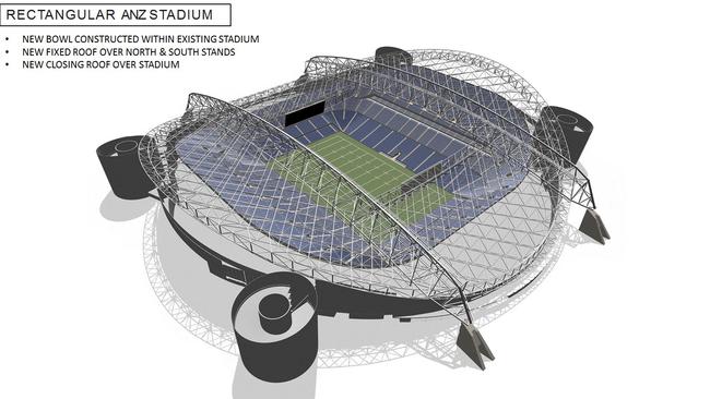 The new ANZ Stadium, redeveloped as a 75,000-seat rectangle