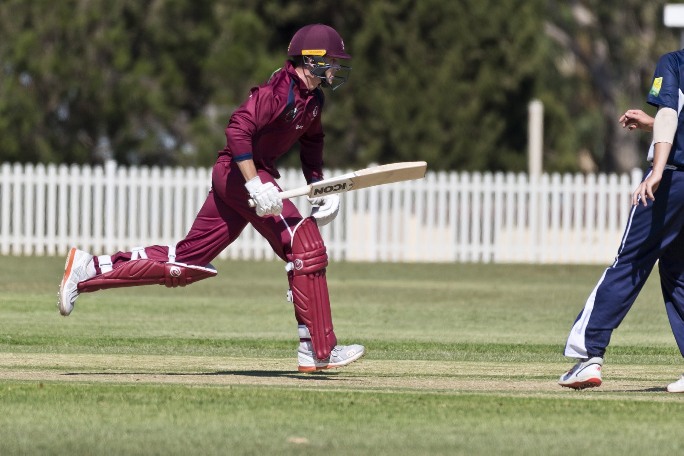 Sam Lowry makes runs for Queensland against Victoria in Australian Country Cricket Championships round two at Rockville Oval, Friday, January 3, 2020. Picture: Kevin Farmer