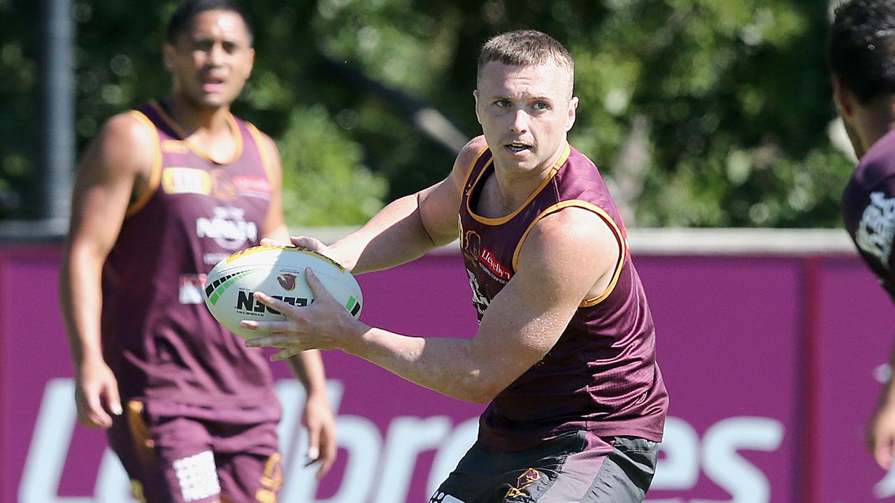 Jake Turpin in action during a Broncos training session