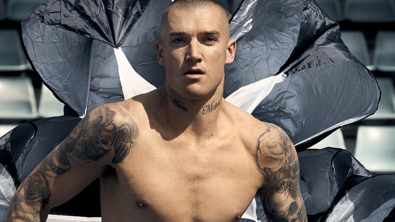 AFL champion Dustin Martin as he appears in the new May 2020 BONDS 'X-Temp, X-Factor' campaign. Picture: BONDS/SUPPLIED.