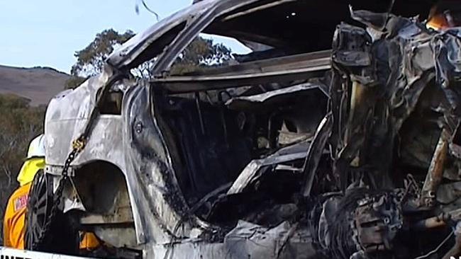 Three people died in a horrific crash near Canberra, including a local man and his daughter. Picture: 7 News