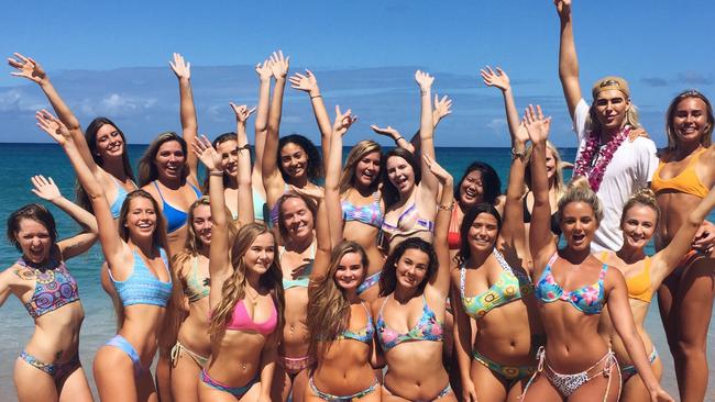 Karina Irby with Moana Bikini fans aka the Moana Army.