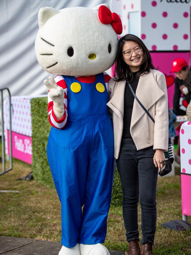 When she’s not starring in photos, Kitty hosts a garden party. Picture: Christian Gilles