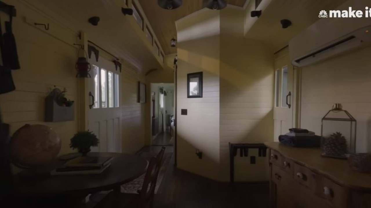 The train car can be rented for between $325 and $350 a night. (Picture: YouTube/ CNBC)