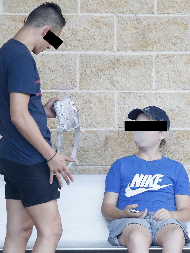 Underage children openly smokes at Blacktown. Picture: David Swift