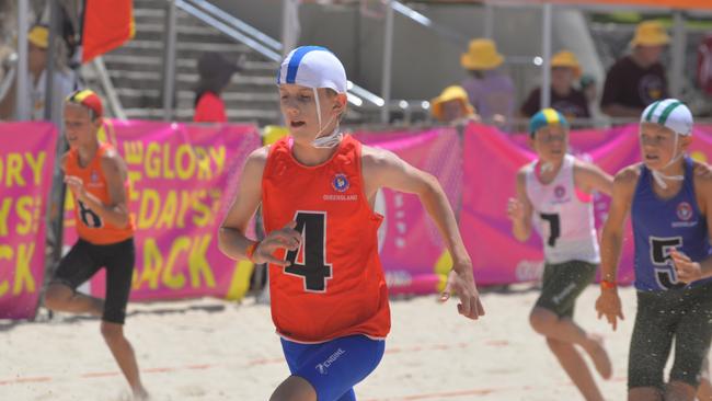 Action from the Queensland Youth Surf Life Saving Championships on February 17.