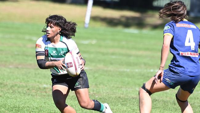 Sunnybank player Eloise Schlecht Club rugby women's semi-final Sunnybank v Bond. Saturday August 12, 2023. Picture, John Gass