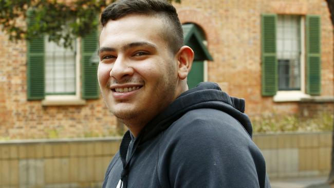 Fadi Zraika smiles while the media questioned him outside court on Tuesday. Picture: John Appleyard