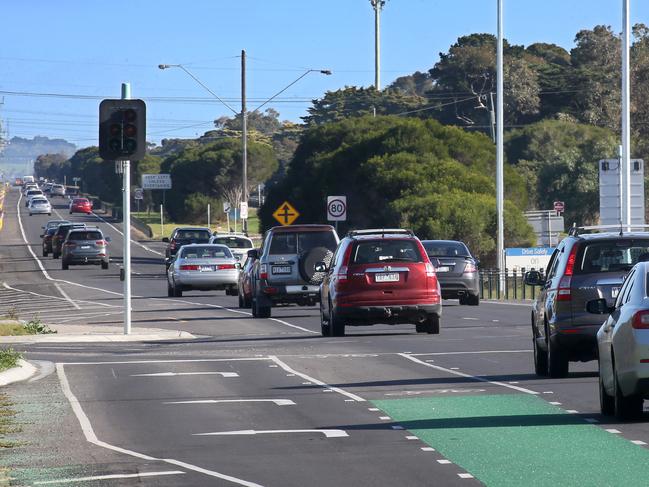 Melaluka Rd traffic lights not working again today on busy Portarlington road.picture: Glenn Ferguson