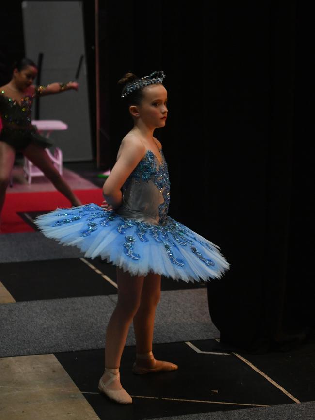 Townsville Eisteddfod. Modern Dance. Age 9. Classical Solo. Sophie Ball waits in the wings. Picture: Evan Morgan