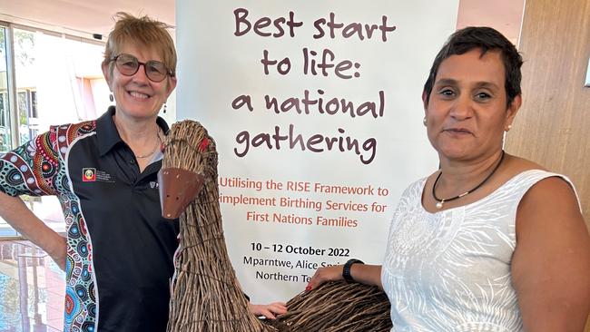 Charles Darwin University Professor in Indigenous Health Yvette Roe (left) and Professor of Midwifery Sue Kildea want the maternity system redesigned for First Nations women and children.