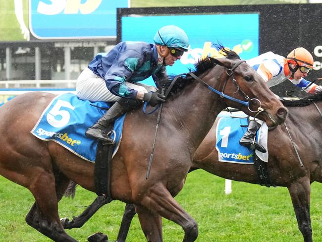 Bossy Nic ridden by Damian Lane wins the Sportsbet Feed Handicap at Caulfield Racecourse on June 29, 2024 in Caulfield, Australia. (Photo by Scott Barbour/Racing Photos via Getty Images)