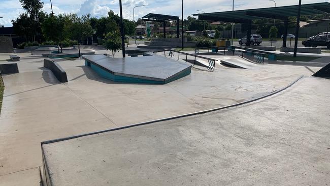 The skate park on Telegraph Rd, Fitzgibbon was empty at 3pm on Monday, March 30. Picture: Michelle Smith