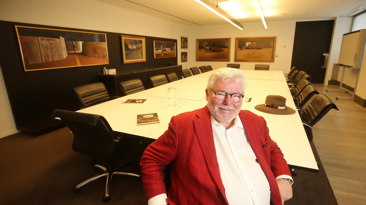 Williams in his art-filled boardroom. Picture: Yuri Kouzmin