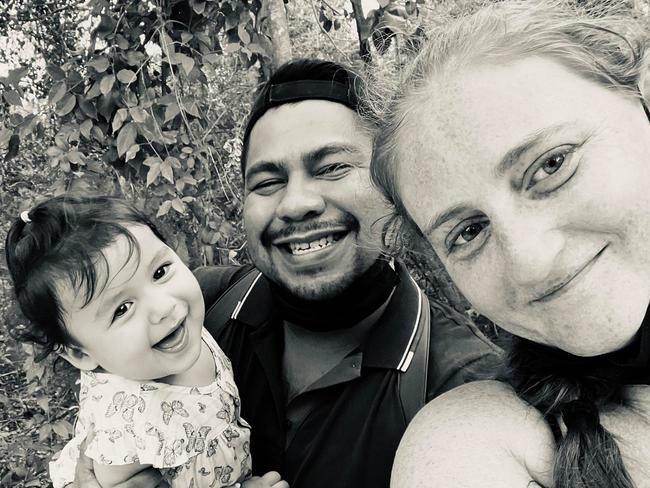 Tahnee Shanks with daughter Adelynn and ex-partner Jorge Aguirre Estudillo. Picture: Facebook