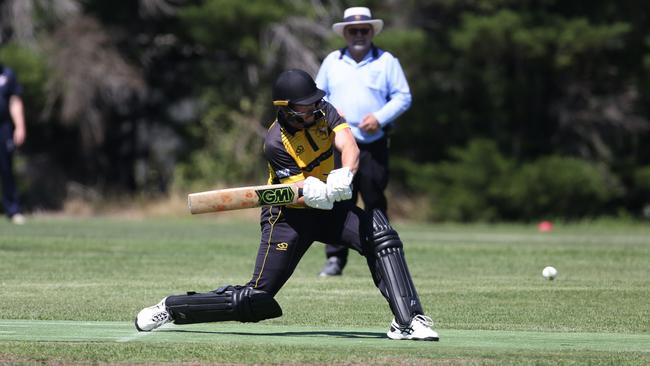 GDCA: Sunbury United batsman Zach Forster. Picture: Stuart Milligan